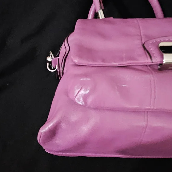 Coach Kristen Orchid Purple Leather Satchel/Shoulder Bag - Picture 10 of 16